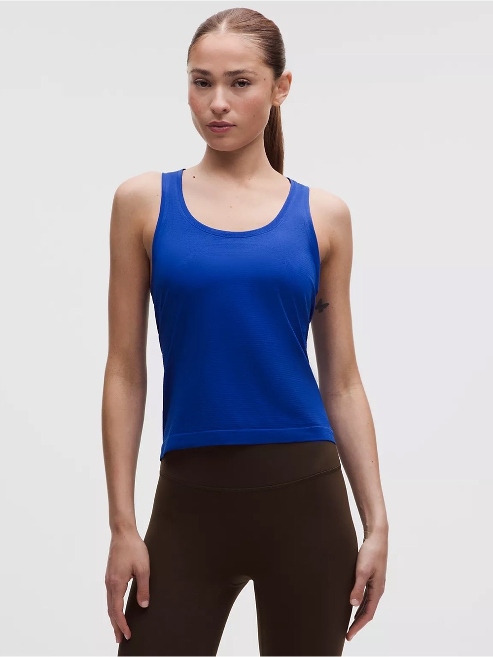 lululemon Swiftly Tech Racerback Tank Top 2.0 Waist Length Blue Size 12